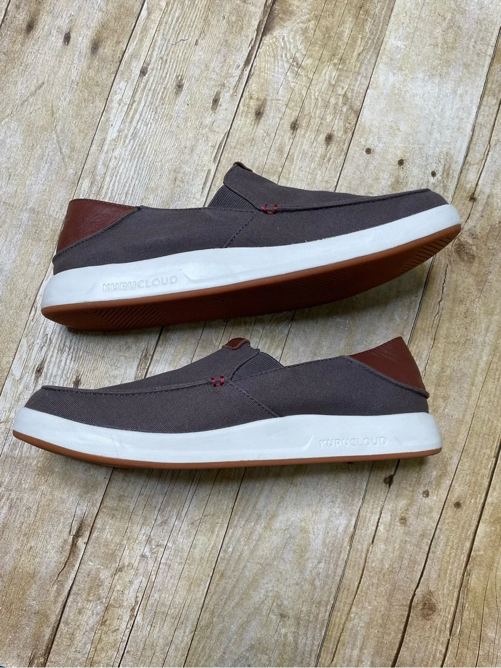 Kuru Men’s Pace Slip On Loafer Deck Sneaker Shoes In Brown